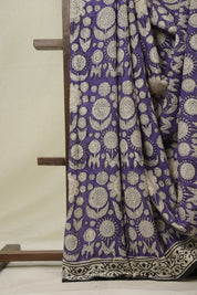 Purple HBP Cotton Saree - SRPCS3255