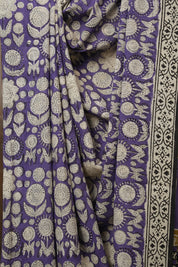 Purple HBP Cotton Saree - SRPCS3255