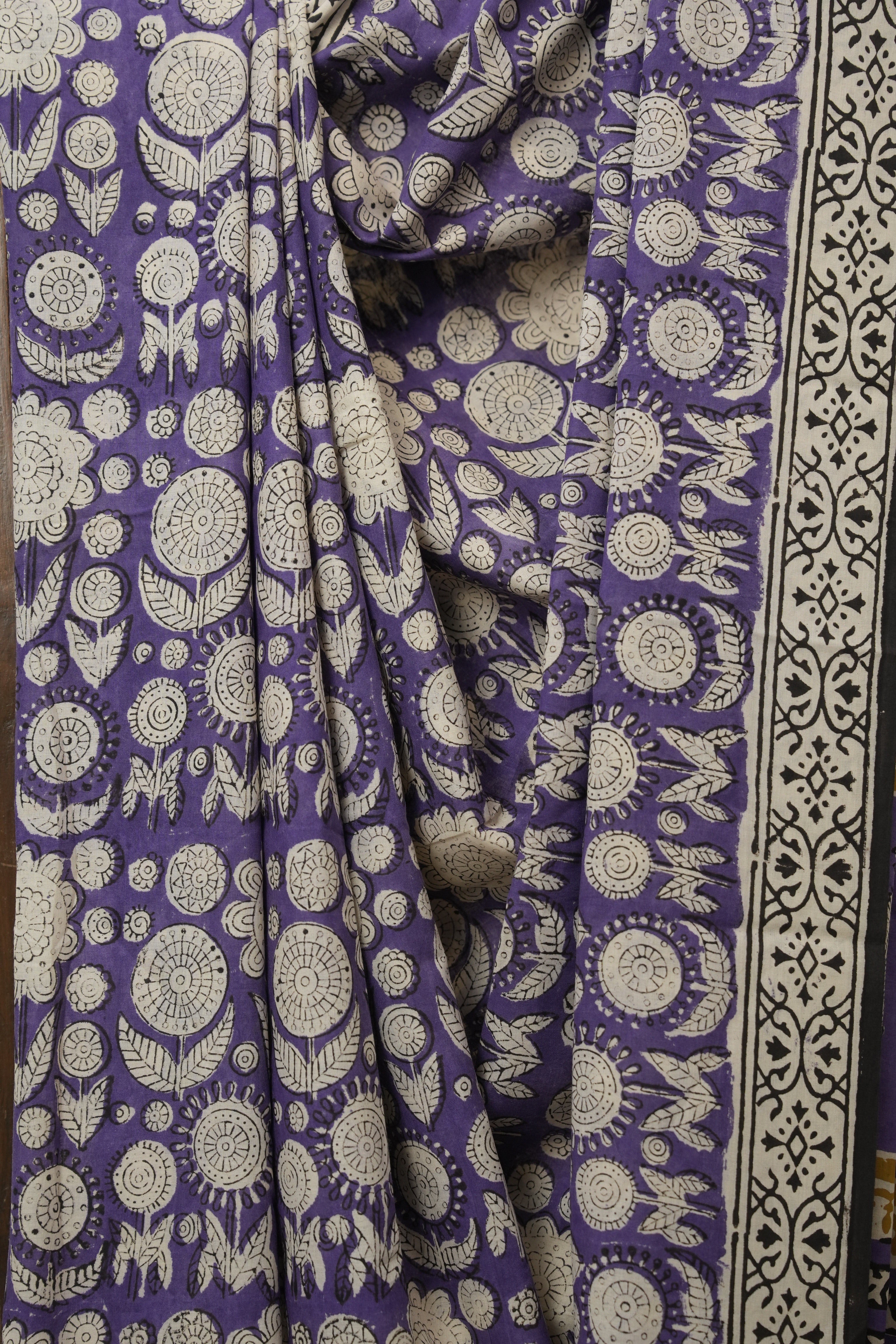 Purple HBP Cotton Saree - SRPCS3255