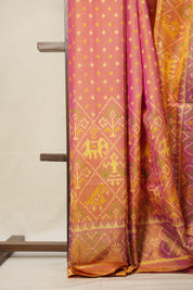Rose Gold Pink Rajkot Patola Silk Saree - SRRGPRPSS505