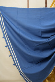 Mustard Yellow HBP Cotton Saree - SRMYCS3066