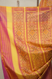 Rose Gold Pink Rajkot Patola Silk Saree - SRRGPRPSS505