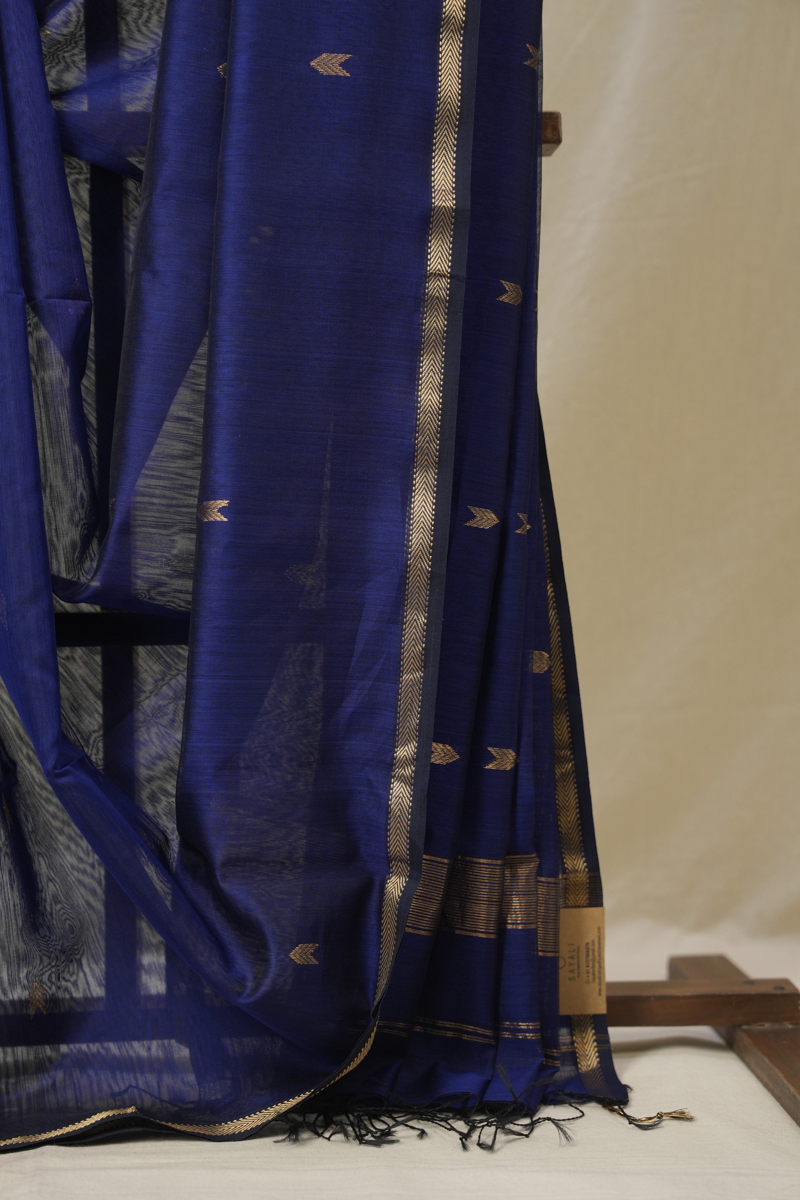 Blue Maheshwari Saree - SRBMS1102