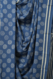 Blue HBP Cotton Saree - SRBCS3065