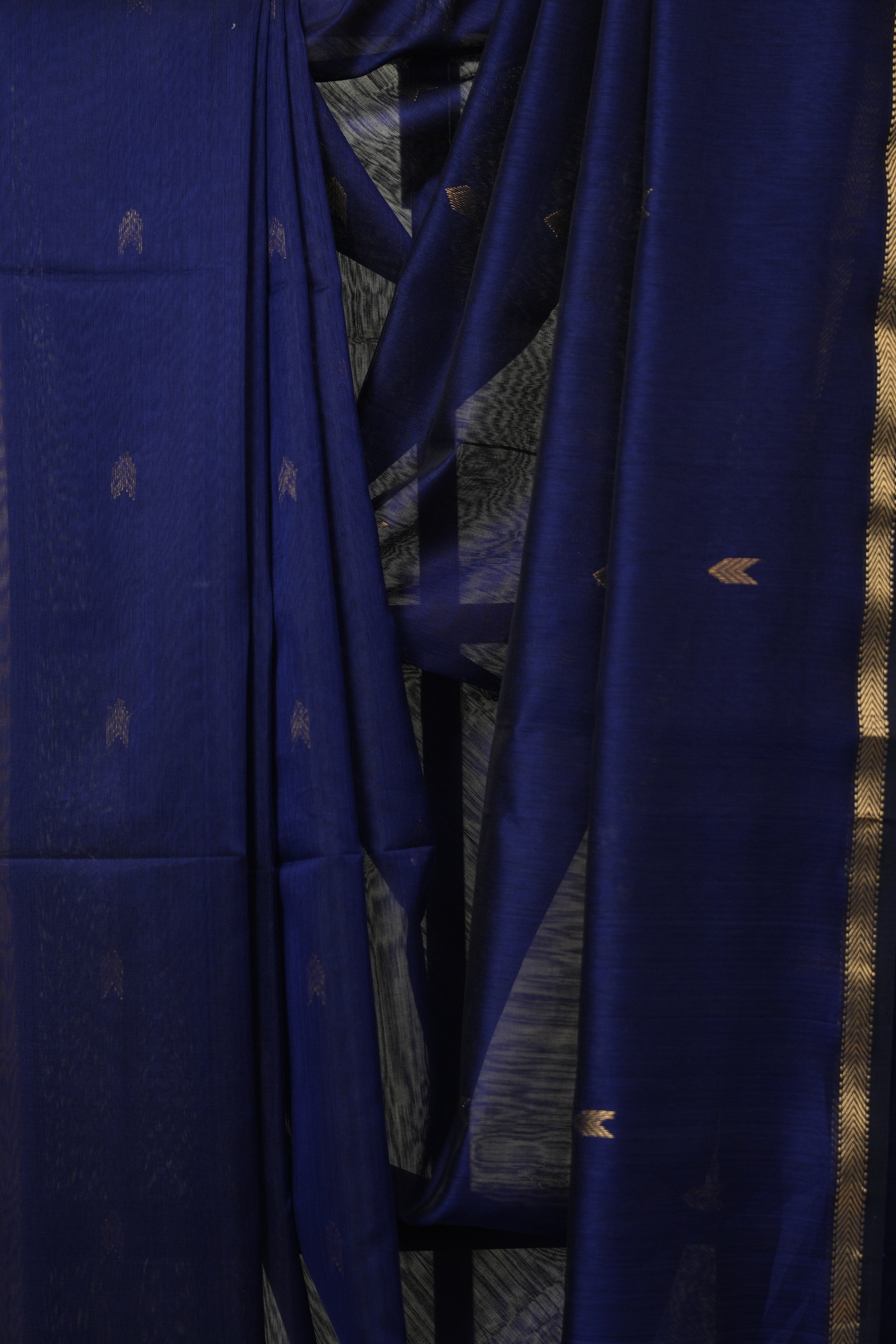 Blue Maheshwari Saree - SRBMS1102