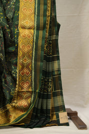 Deep Green Rajkot Patola Silk Saree - SRDGRPSS498