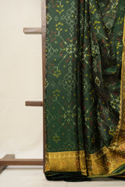 Deep Green Rajkot Patola Silk Saree - SRDGRPSS498