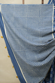 Blue HBP Cotton Saree - SRBCS3065