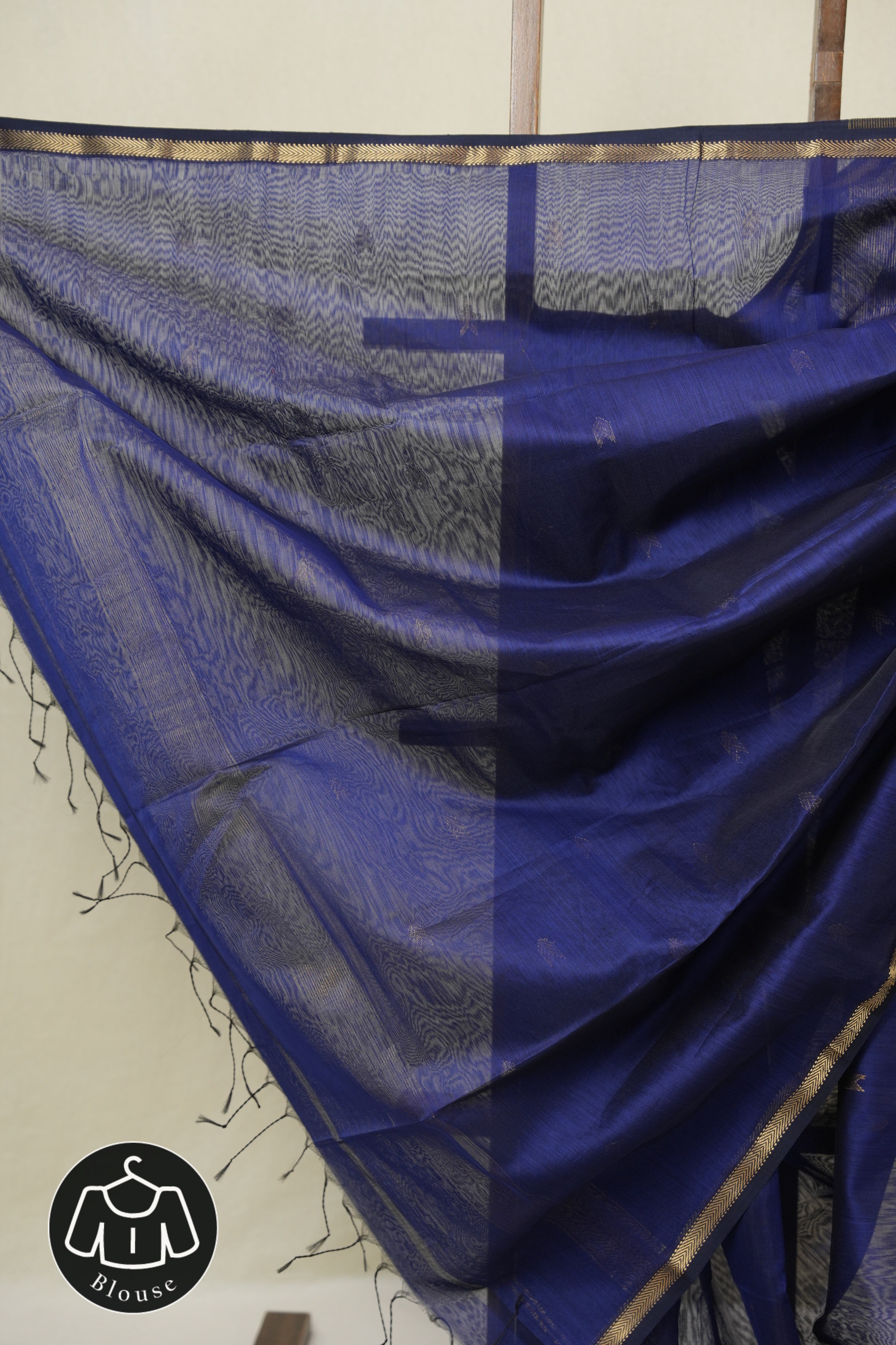 Blue Maheshwari Saree - SRBMS1102