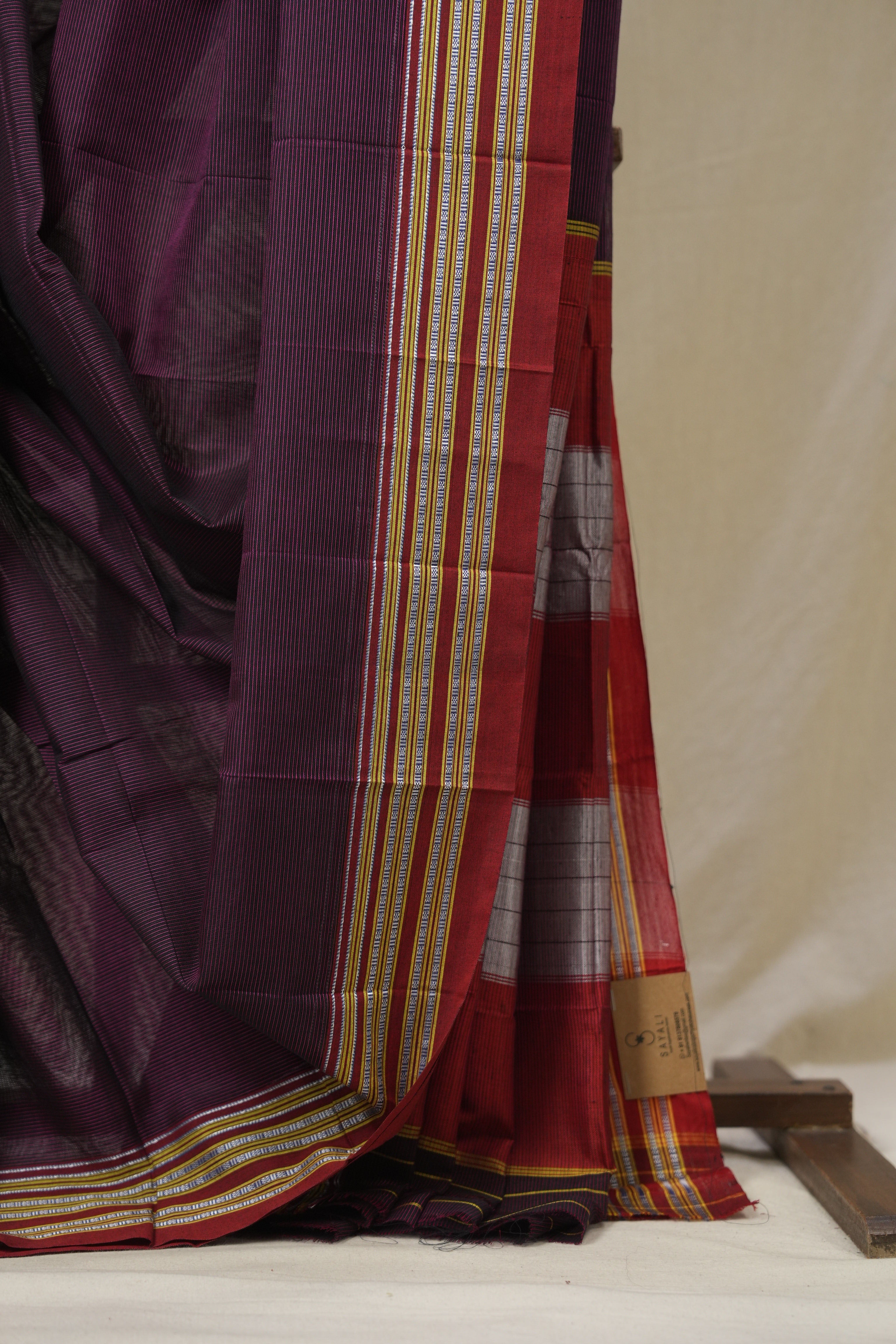 Purple Cotton Ilkal Saree - SRPCIS876