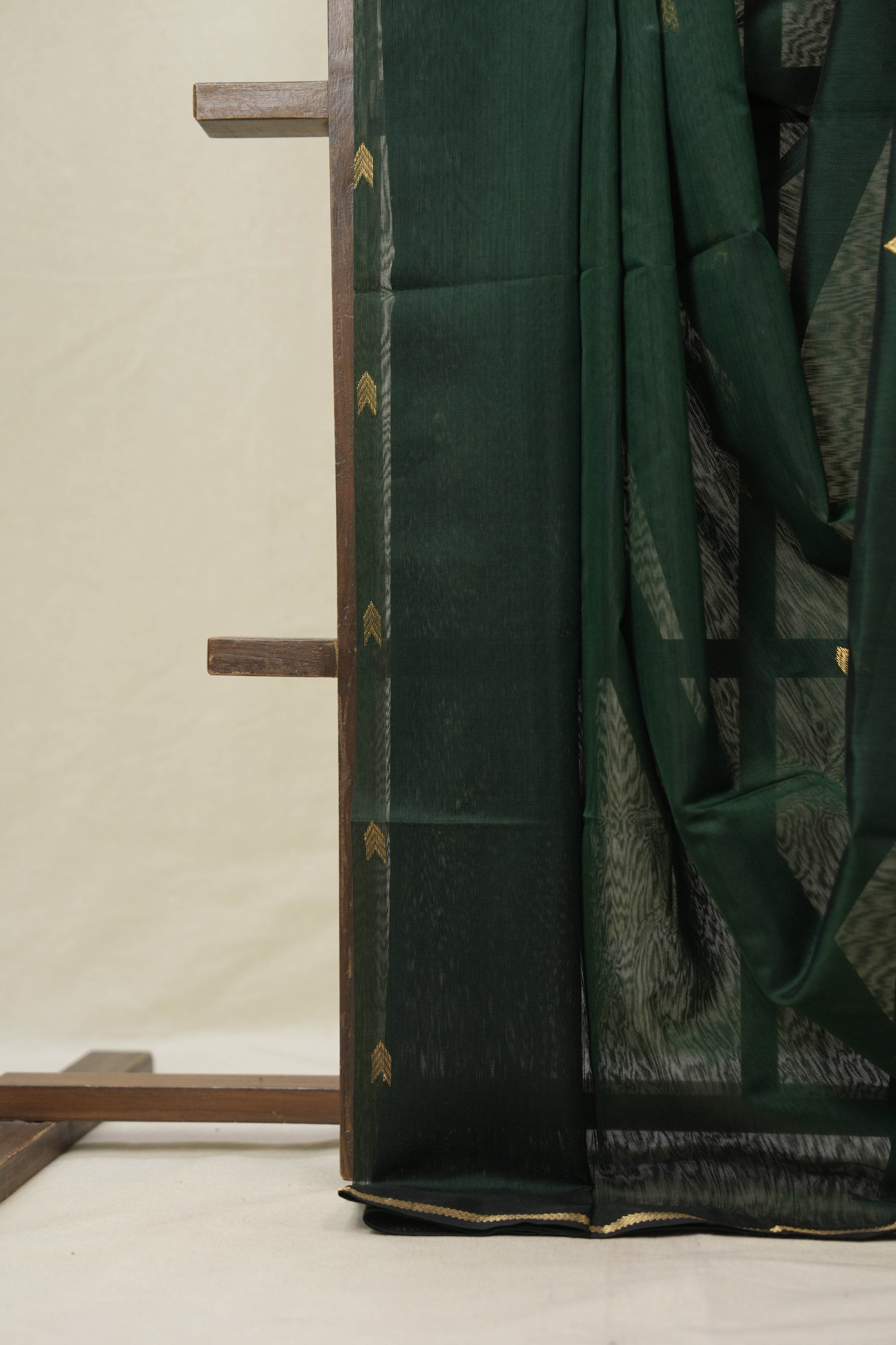 Dark Green Maheshwari Saree - SRDGMS1098