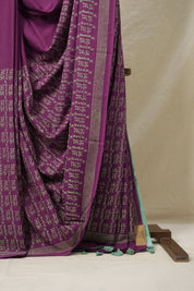 Magenta HBP Cotton Saree - SRMCS3064