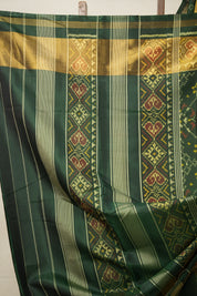 Deep Green Rajkot Patola Silk Saree - SRDGRPSS498
