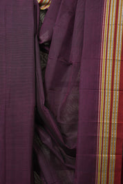 Purple Cotton Ilkal Saree - SRPCIS876