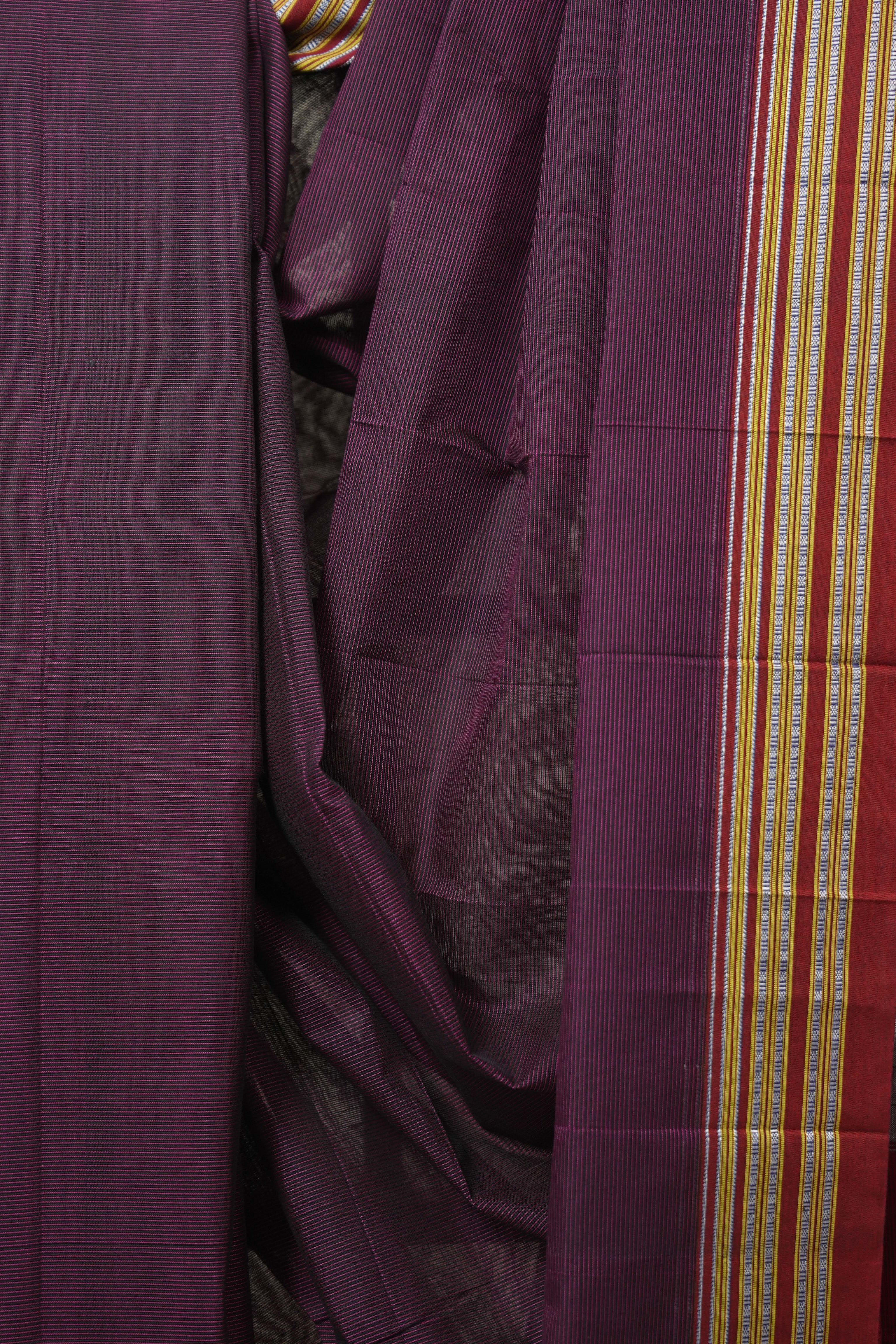 Purple Cotton Ilkal Saree - SRPCIS876