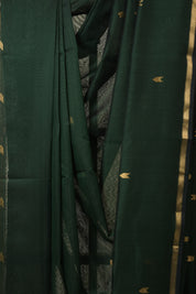 Dark Green Maheshwari Saree - SRDGMS1098