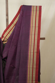 Purple Cotton Ilkal Saree - SRPCIS876