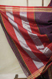 Purple Cotton Ilkal Saree - SRPCIS876