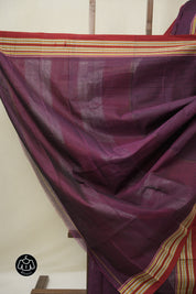 Purple Cotton Ilkal Saree - SRPCIS876