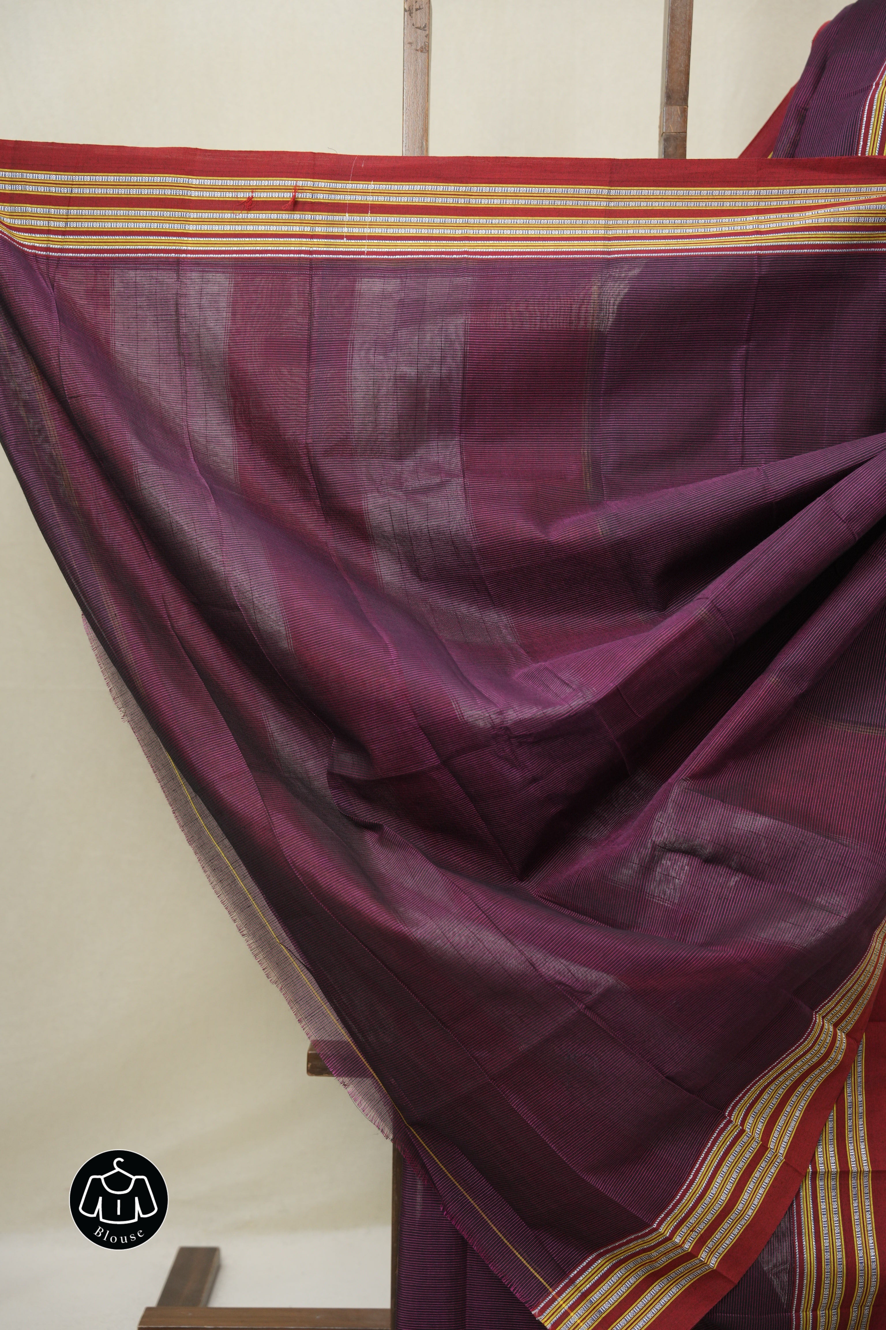 Purple Cotton Ilkal Saree - SRPCIS876