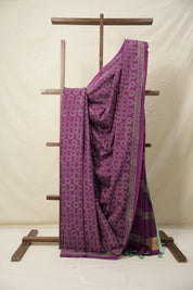 Magenta HBP Cotton Saree - SRMCS3063