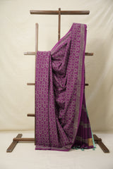 Magenta HBP Cotton Saree - SRMCS3063