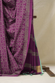 Magenta HBP Cotton Saree - SRMCS3063