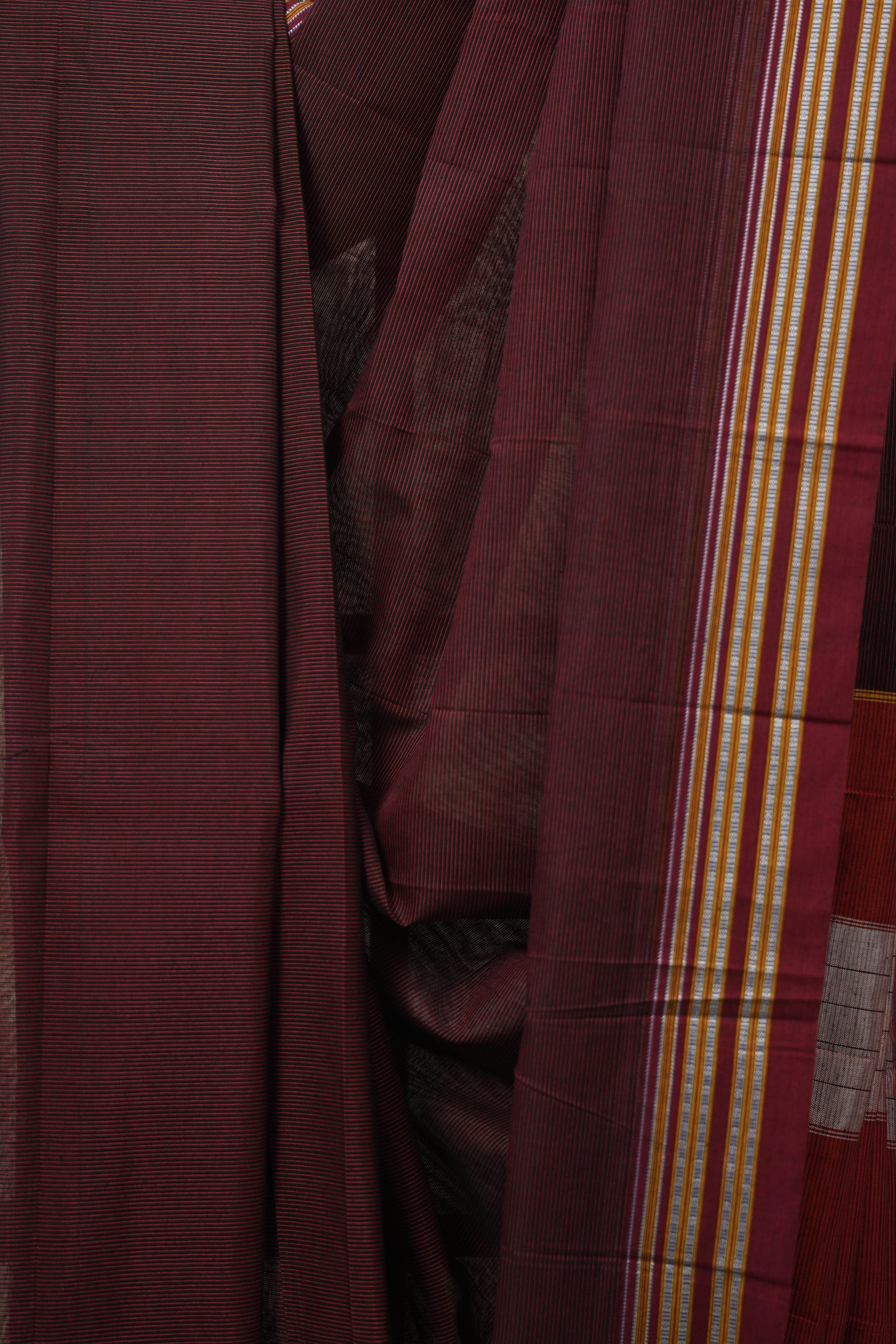 Maroon Cotton Ilkal Saree - SRMCIS879