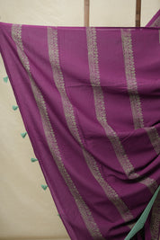 Magenta HBP Cotton Saree - SRMCS3063