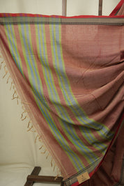 Brick Narayan Peth Cotton Saree - SRBNPCS97