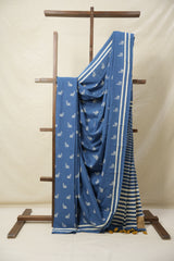 Blue HBP Cotton Saree - SRBCS3062