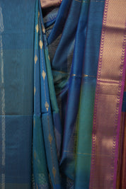 Blue Maheshwari Saree - SRBMS1117
