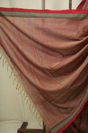 Brick Narayan Peth Cotton Saree - SRBNPCS97
