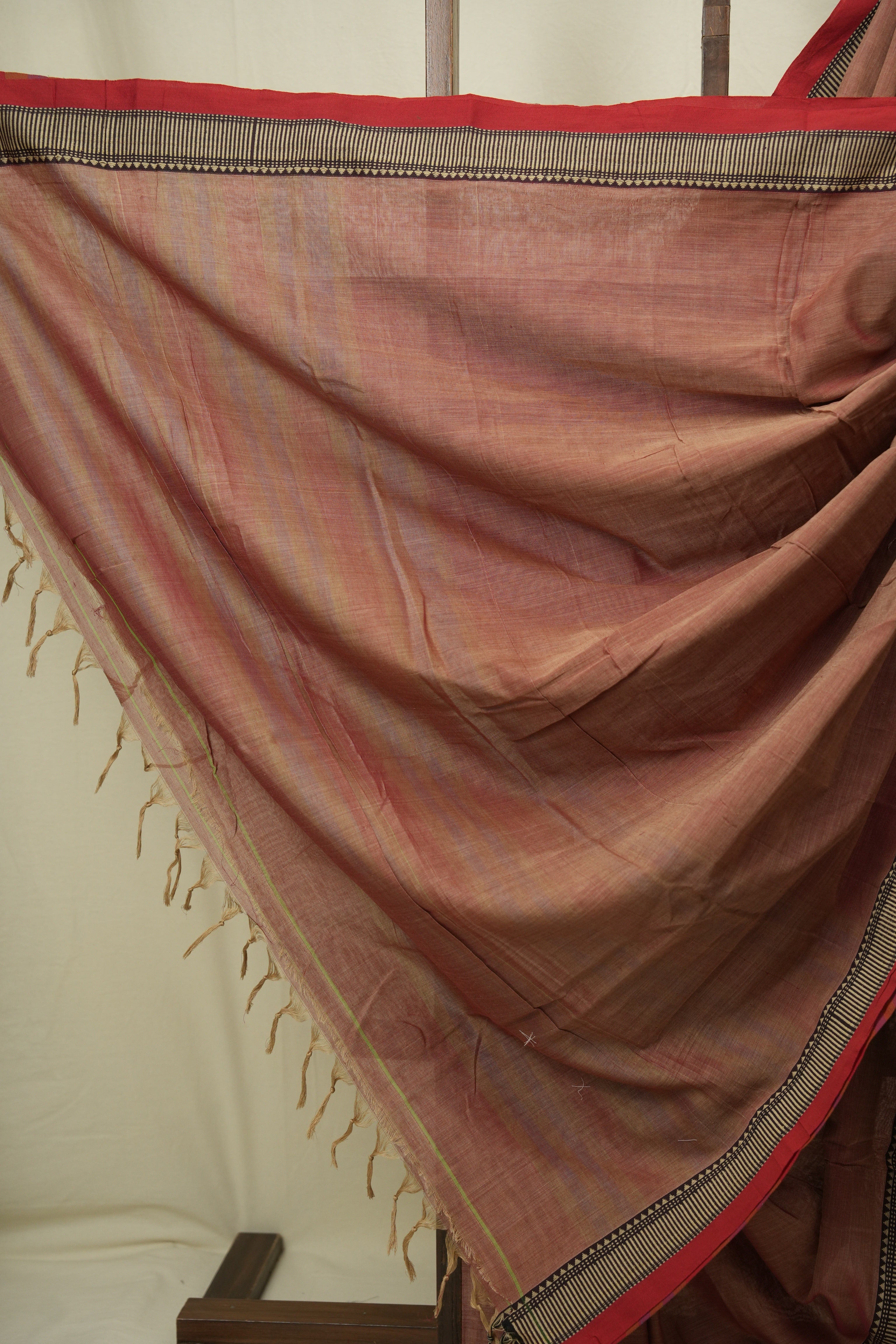 Brick Narayan Peth Cotton Saree - SRBNPCS97