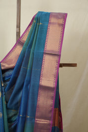 Blue Maheshwari Saree - SRBMS1117