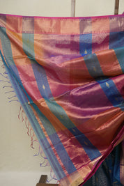 Blue Maheshwari Saree - SRBMS1117