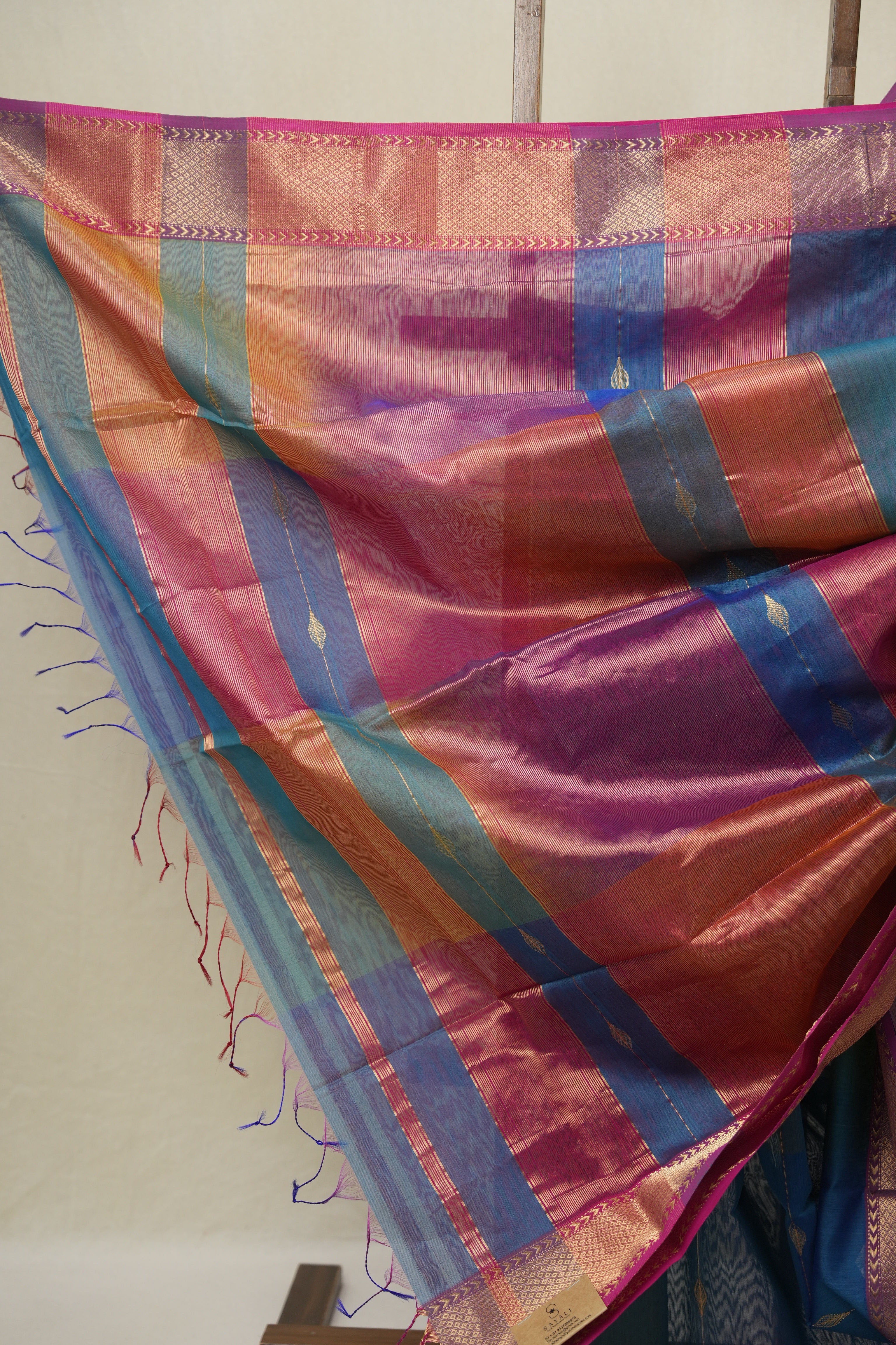 Blue Maheshwari Saree - SRBMS1117