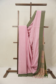 Pink Plain Cotton Ilkal Saree - SRPPCIS800