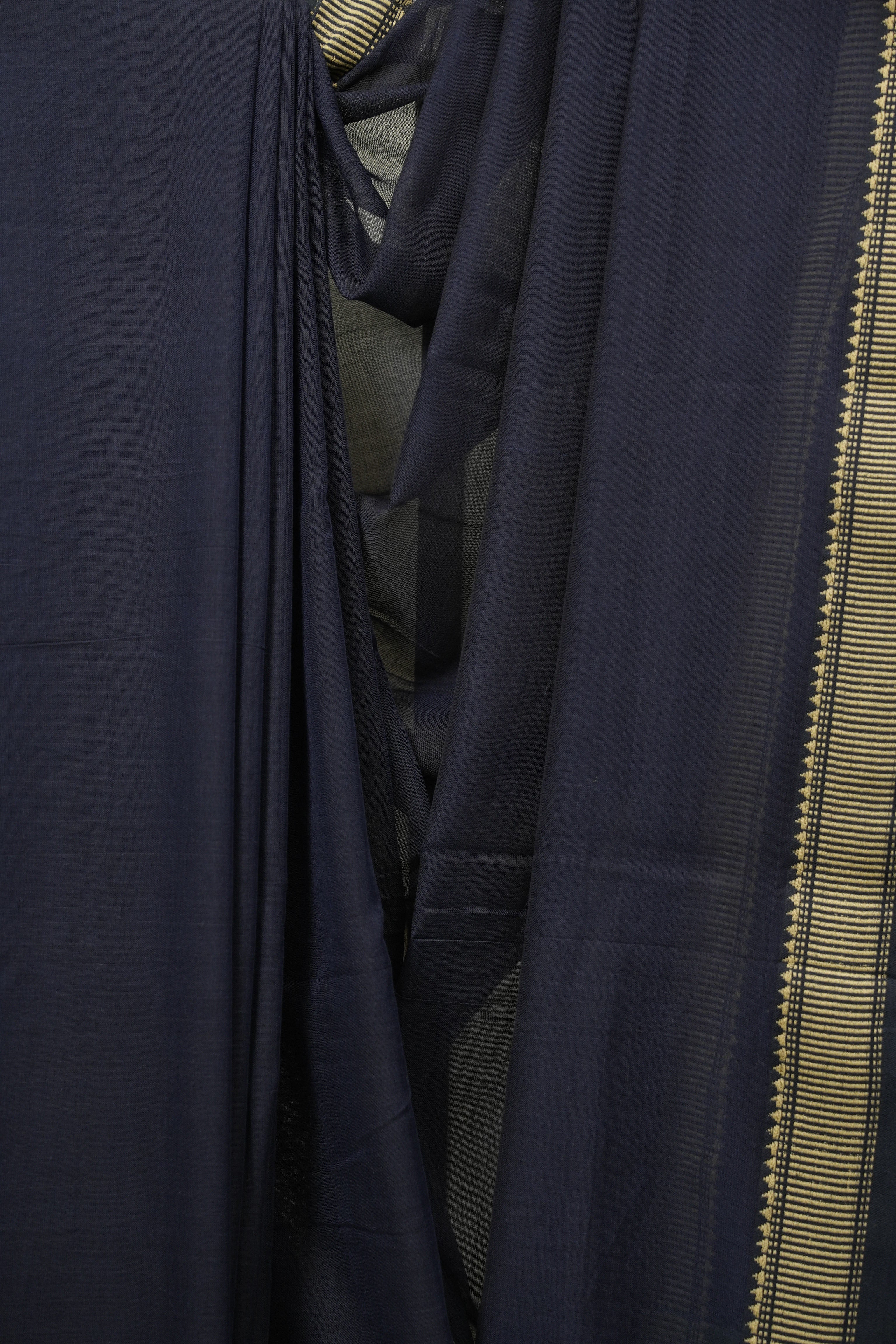 Deep Blue Narayan Peth Cotton Saree - SRDBNPCS100