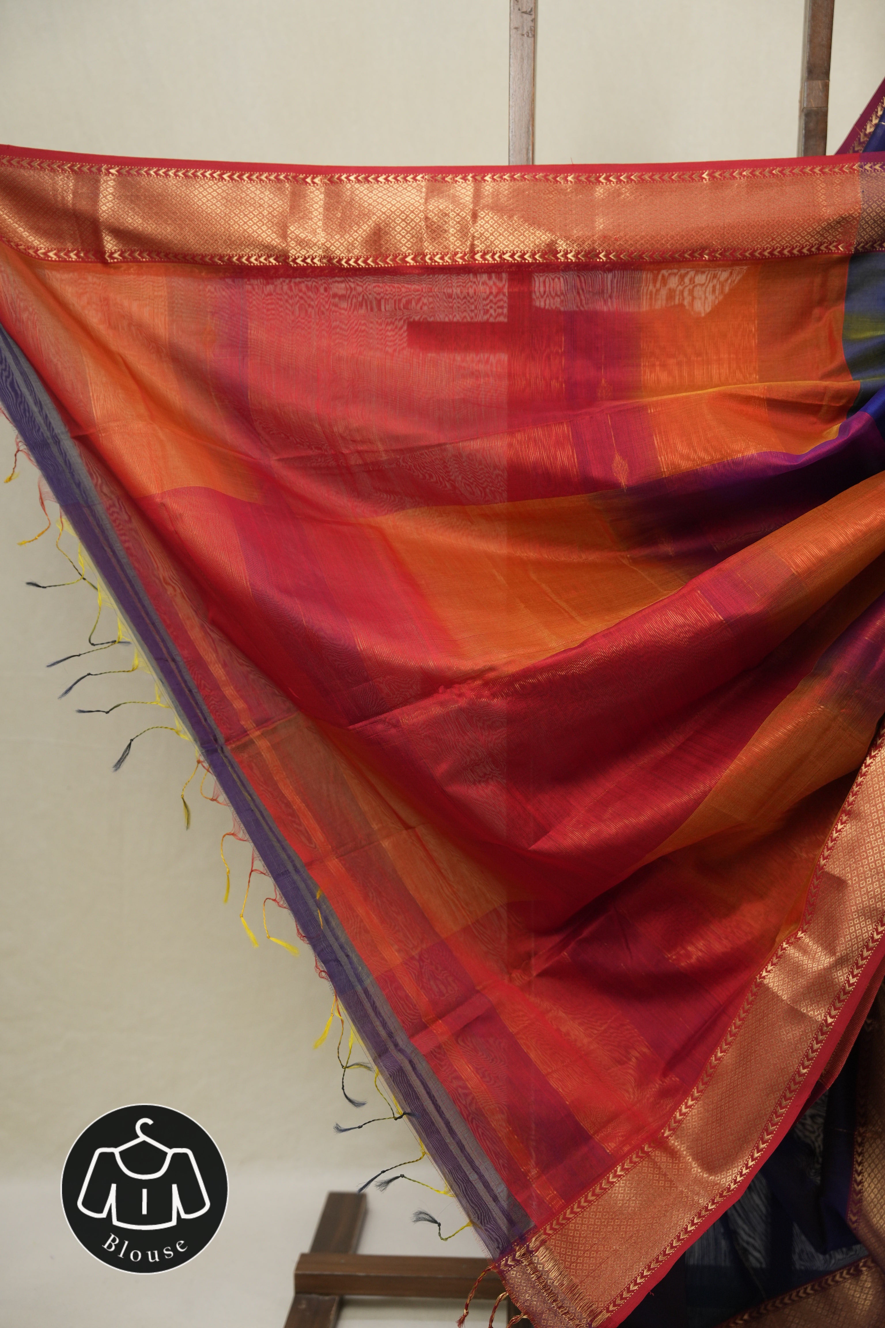 Multicolour Maheshwari Saree - SRMMS1116