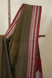 Multicolor Black Cotton Ilkal Saree - SRMBCIS874
