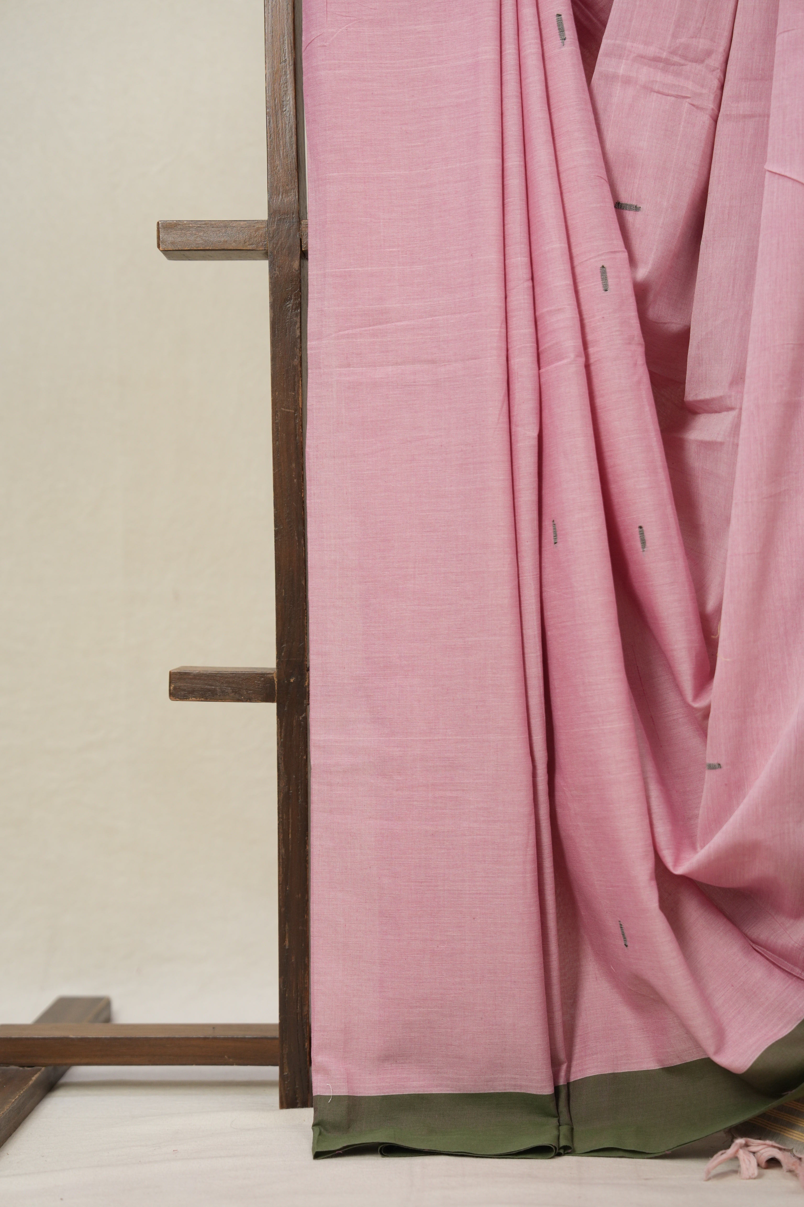 Pink Plain Cotton Ilkal Saree - SRPPCIS800