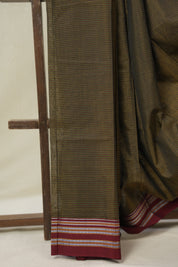Multicolor Black Cotton Ilkal Saree - SRMBCIS874