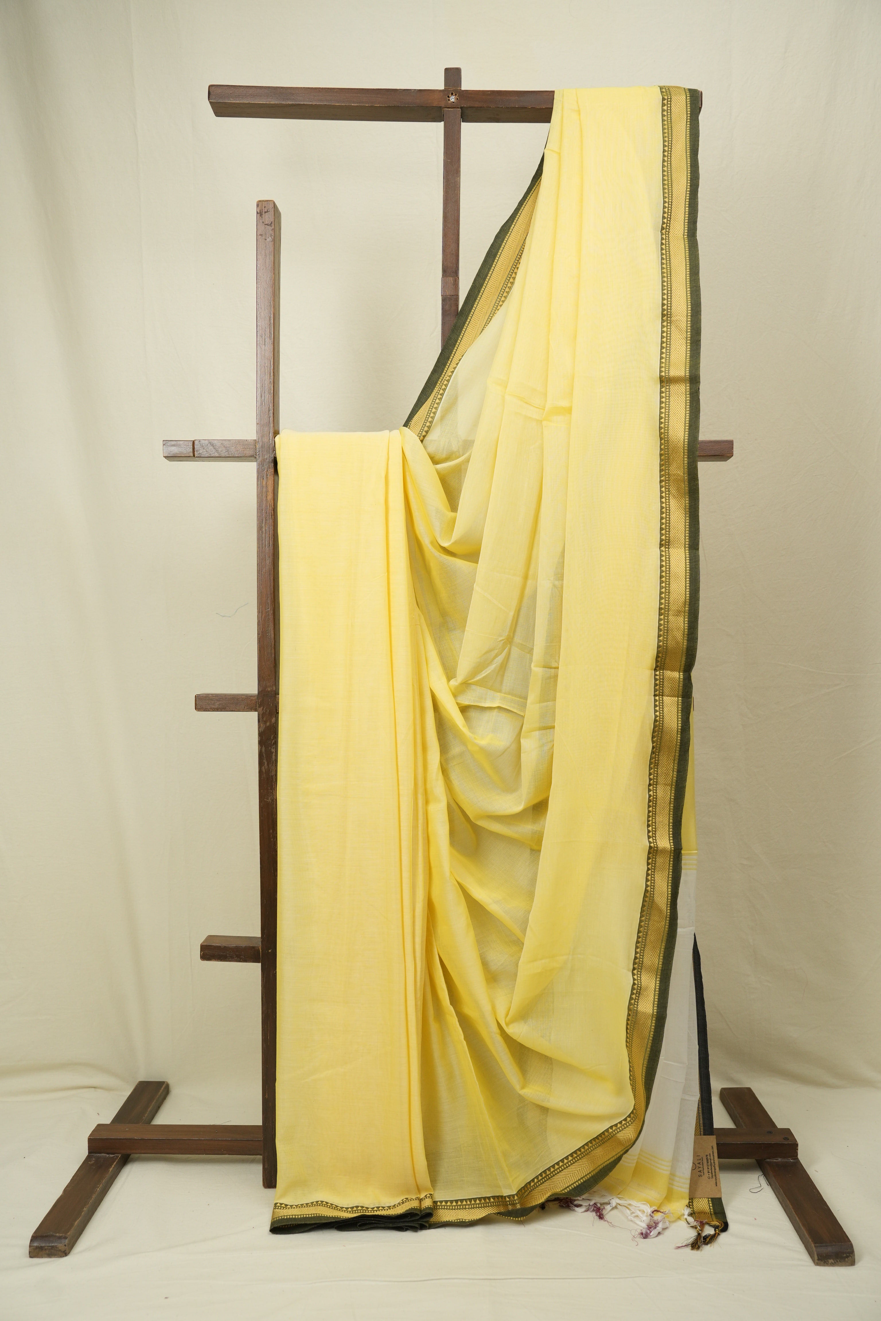 Yellow Narayan Peth Cotton Saree - SRYNPCS99
