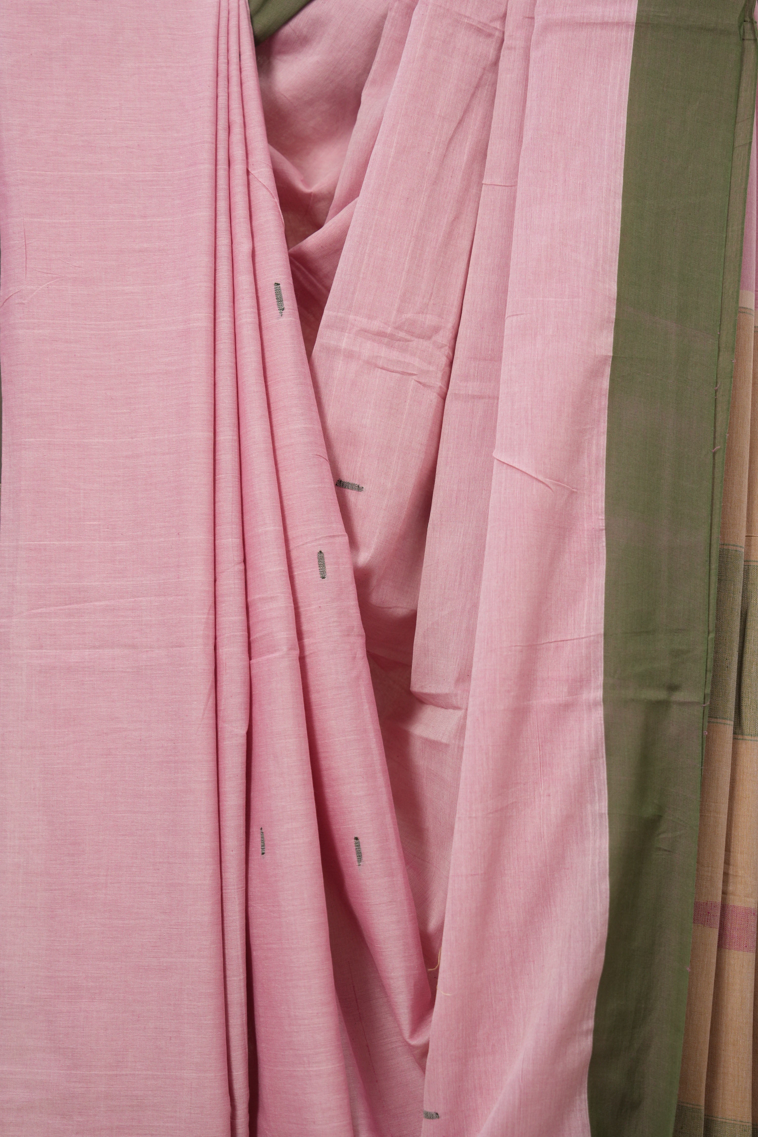 Pink Plain Cotton Ilkal Saree - SRPPCIS800