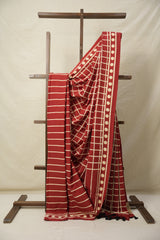 Maroon HBP Cotton Saree - SRMCS3060