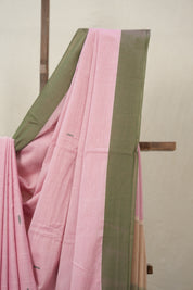 Pink Plain Cotton Ilkal Saree - SRPPCIS800