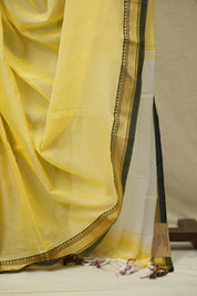 Yellow Narayan Peth Cotton Saree - SRYNPCS99