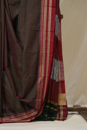 Two Tone Green Cotton Ilkal Saree - SRTTGCIS872