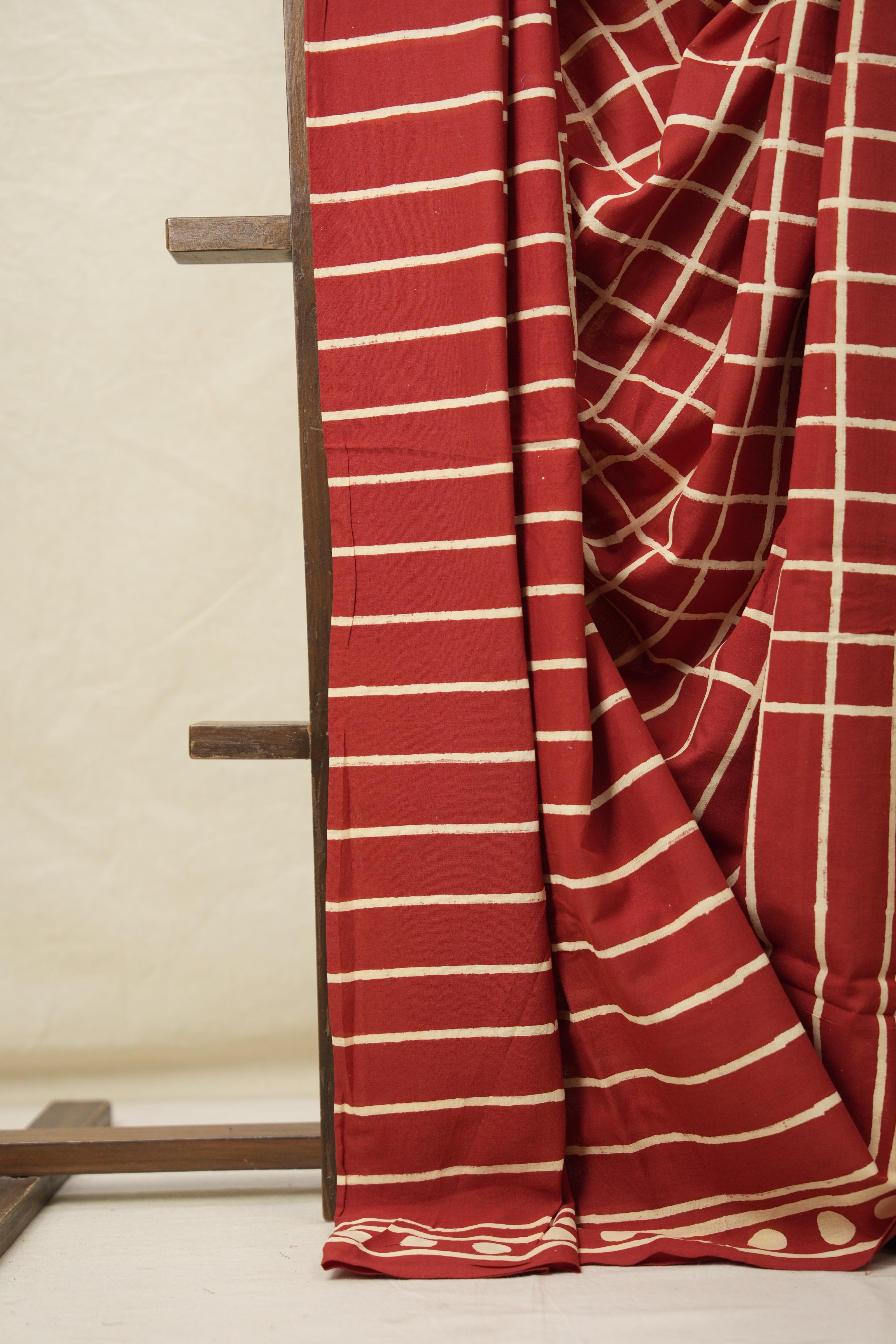 Maroon HBP Cotton Saree - SRMCS3060